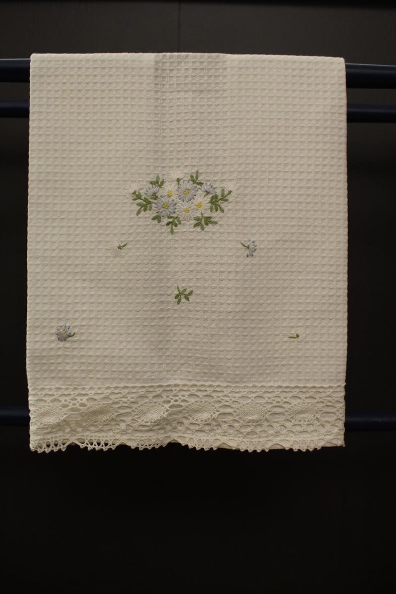 Handdoek Daisy blauw