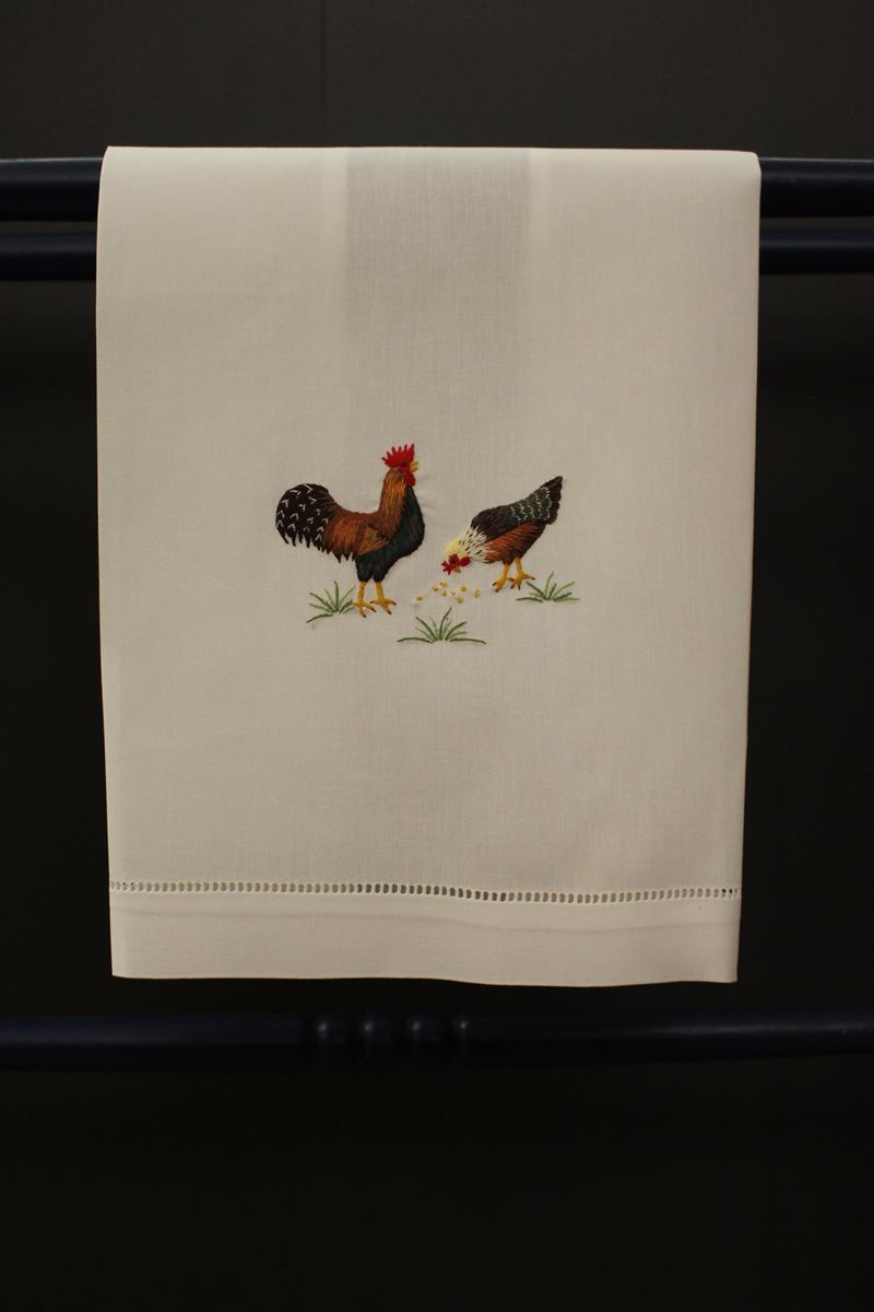 Handdoek Kippen bruin